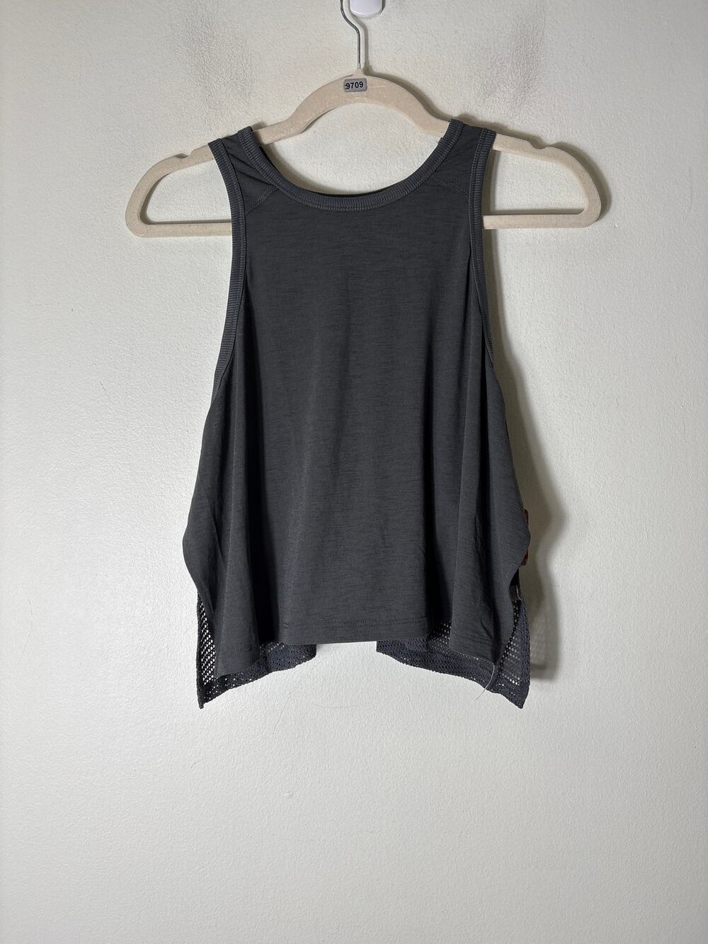 NWT Free People Gray Tempo Flash Finish Tank Sz S
